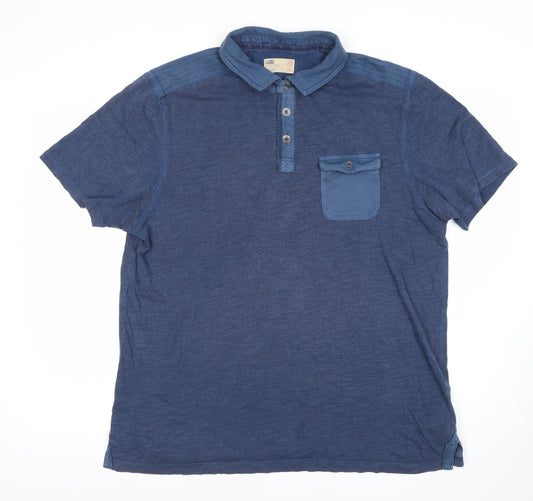 Marks and Spencer Blue Men's Polo XL Short Sleeve