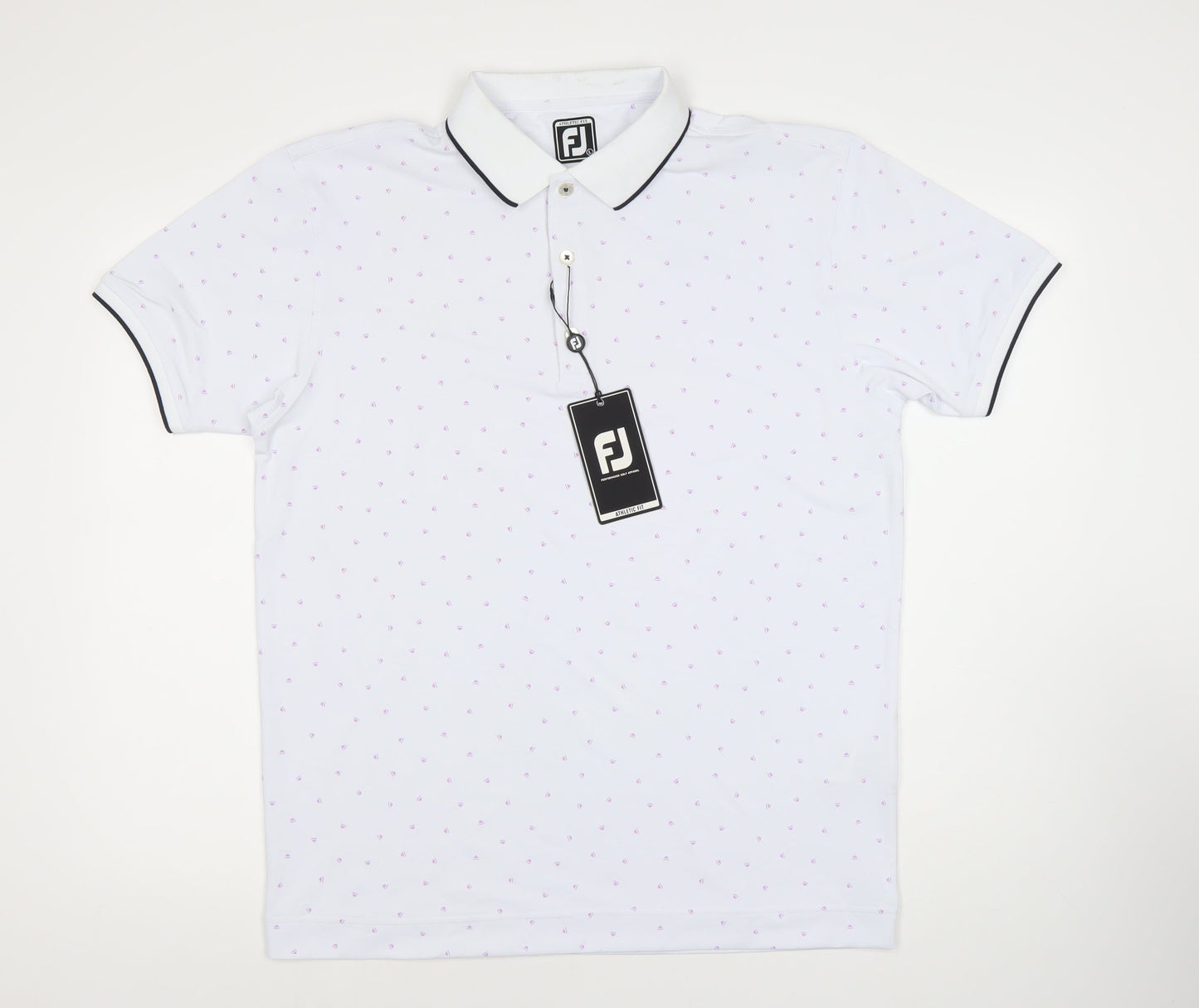 FJ Men's White Athletic Polo Shirt