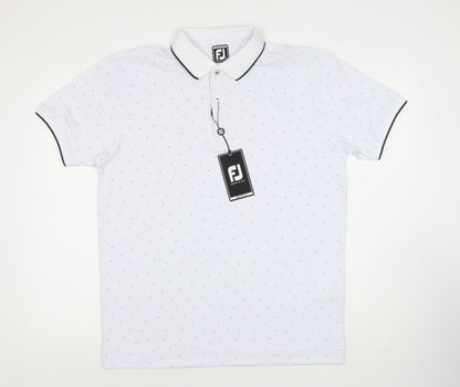 FJ Men's White Athletic Polo Shirt