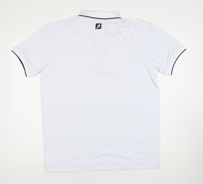 FJ Men's White Athletic Polo Shirt