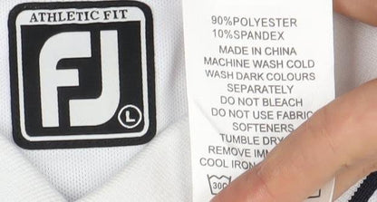 FJ Men's White Athletic Polo Shirt