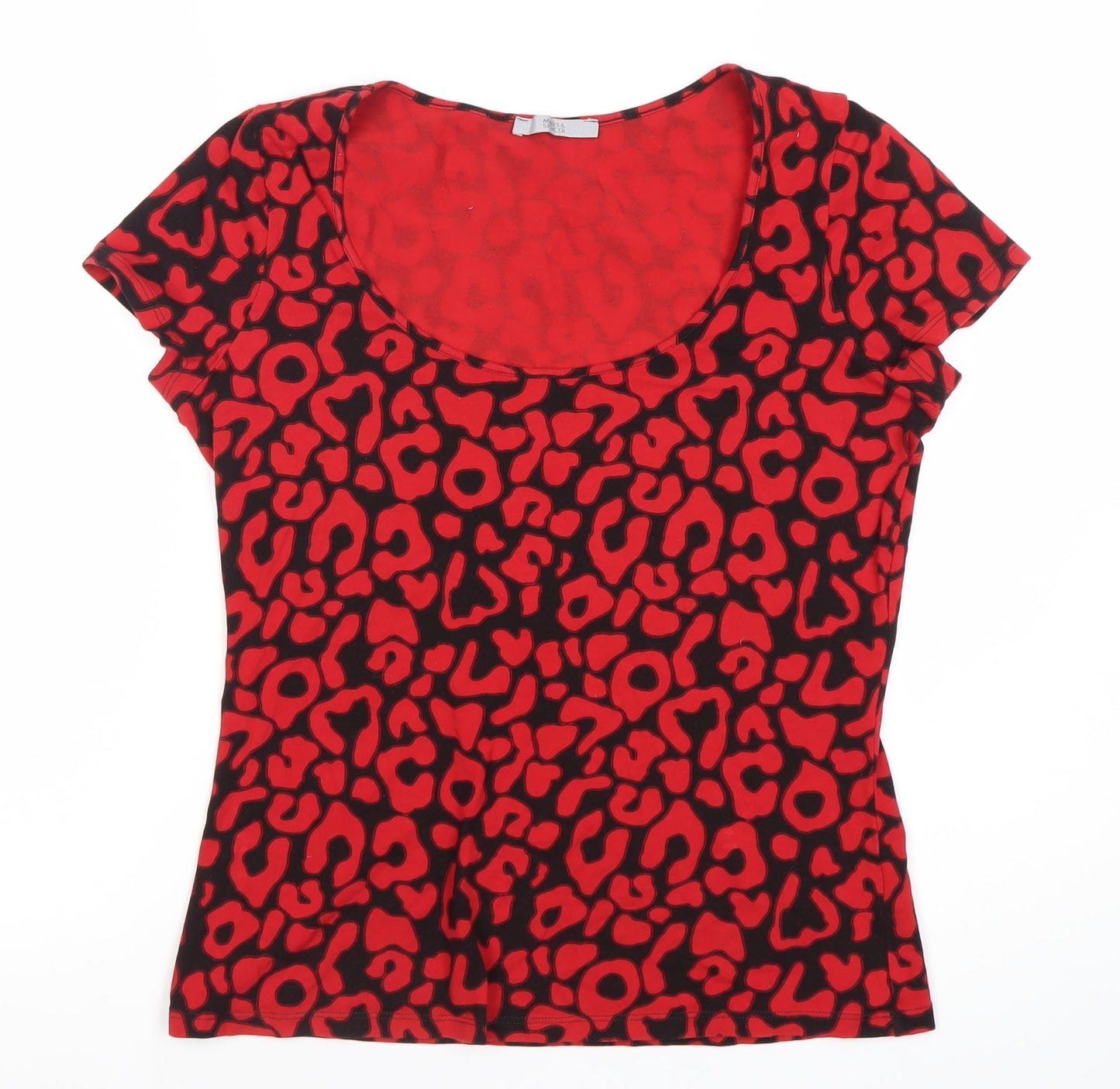 Womens UK Size 14 Marks and Spencer Red  T-Shirt