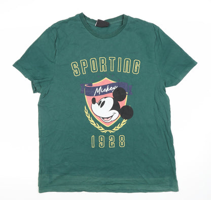 Mens UK Size S Disney Green  T-Shirt