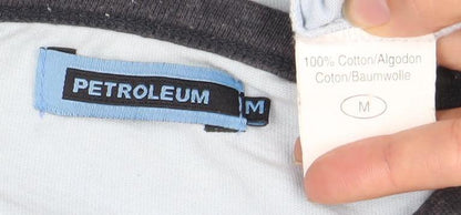 PETROLEUM Men's Blue Crew Neck T-Shirt, M