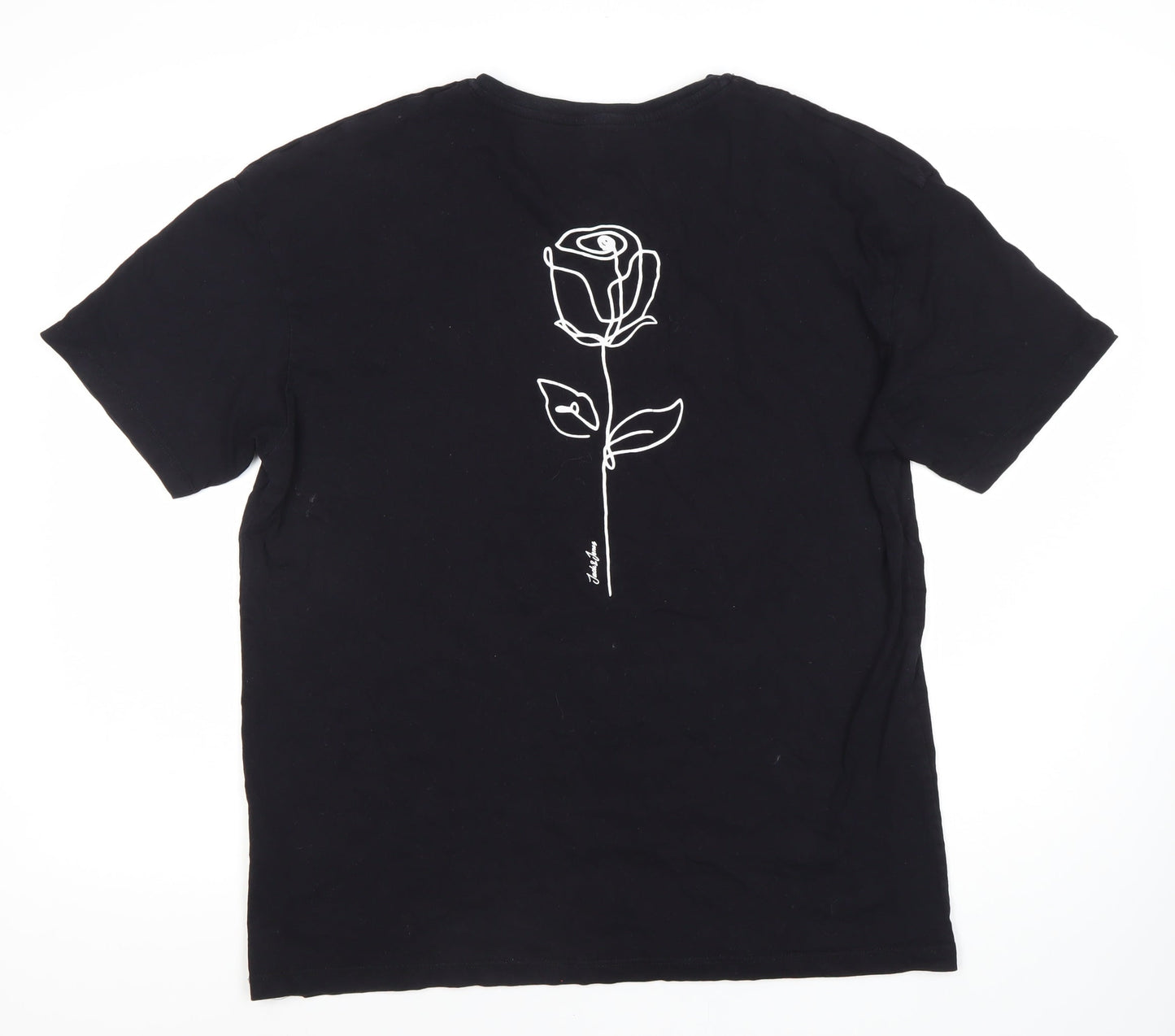 Mens UK Size L JACK & JONES Black  T-Shirt