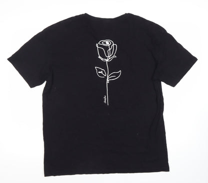 Mens UK Size L JACK & JONES Black  T-Shirt