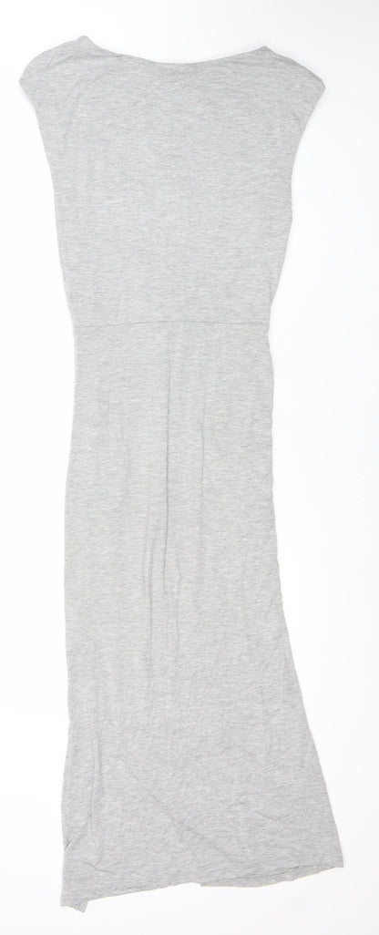 H&M Women's Grey Jersey Dress, Size 6, Casual Spring/Summer