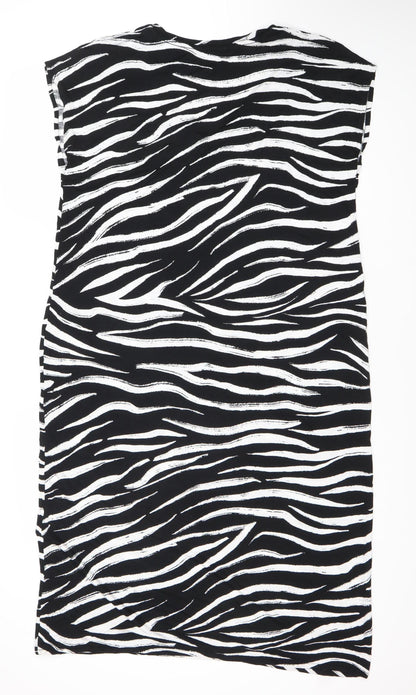 Marks and Spencer Women's Black Animal Print Dress, Size 16