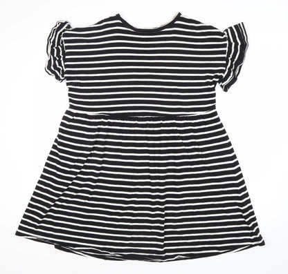New Look Women Black Size 8 Flutter Sleeve Dress