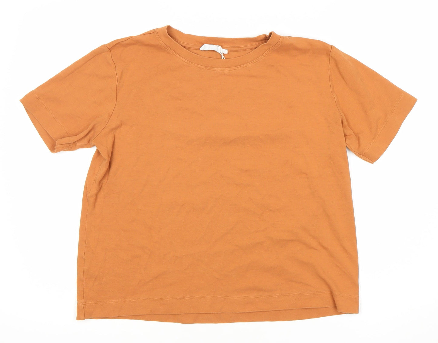 Womens UK Size 14 MNG Brown Basic T-Shirt