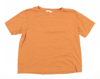 Womens UK Size 14 MNG Brown Basic T-Shirt