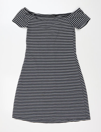 New Look Women's Black Stripe Dress Size 10