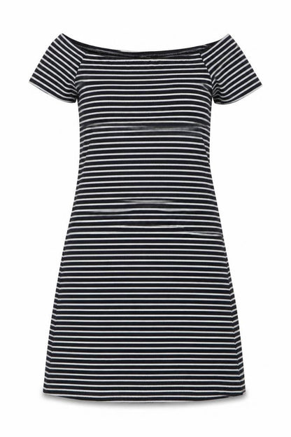 New Look Women's Black Stripe Dress Size 10