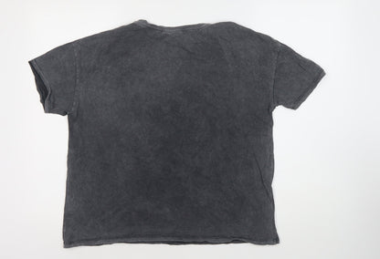 Womens UK Size 12 Disney Black Basic T-Shirt