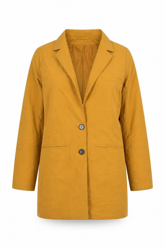 Monki Women's Gold XS Mid-Length Coat