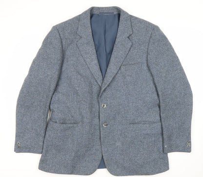 Marks and Spencer Men's Blue Wool Blazer, 42