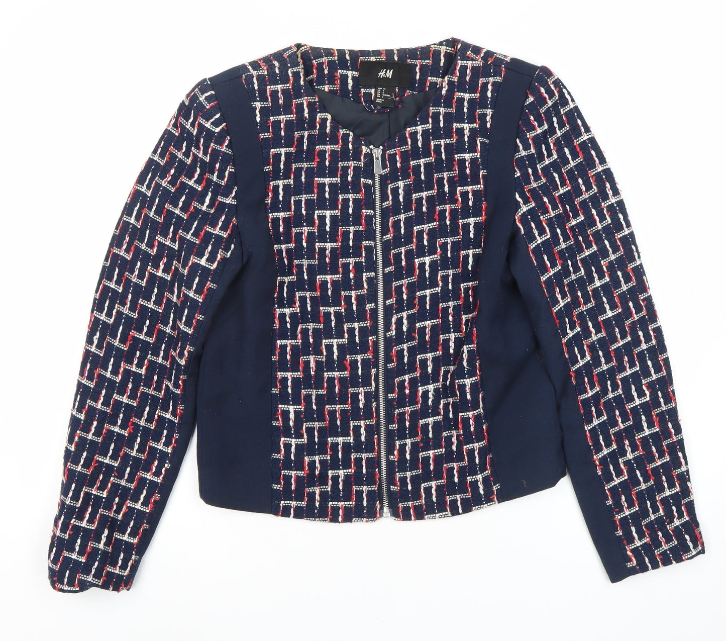 Womens UK Size 8 H&M Blue Basic Jacket