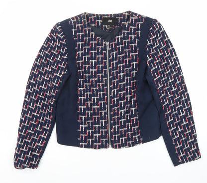Womens UK Size 8 H&M Blue Basic Jacket