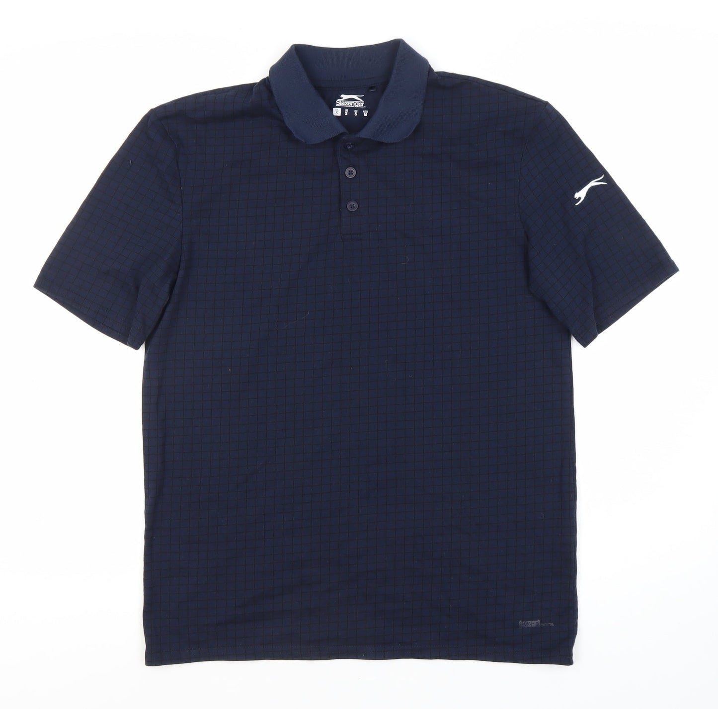 Slazenger Men's Blue Short Sleeve Polo, Size S