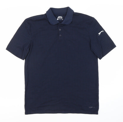 Slazenger Men's Blue Short Sleeve Polo, Size S