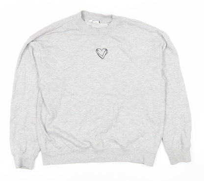 Monki Women’s Grey Pullover Sweatshirt XS