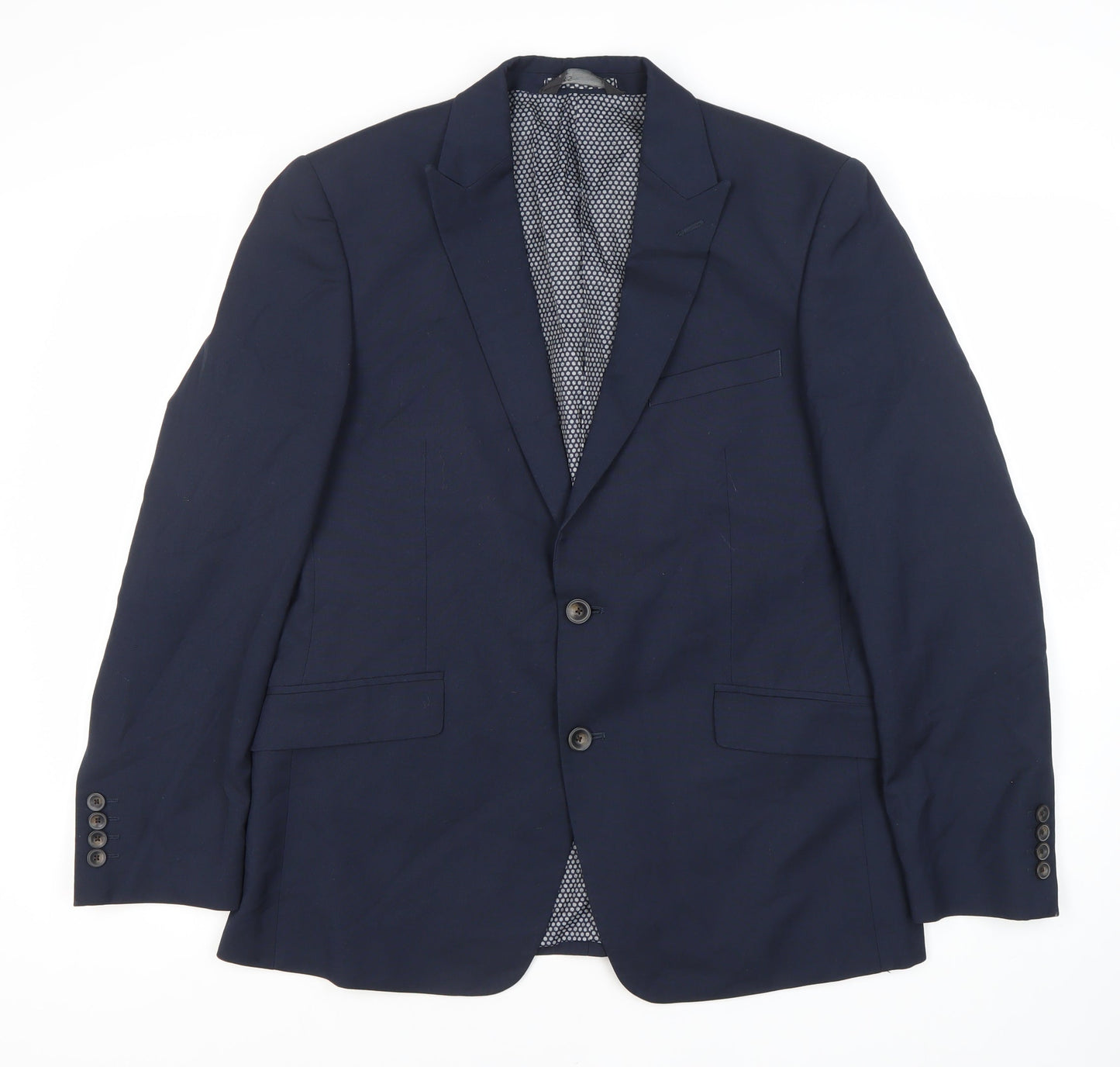 Marks and Spencer Men's Blue Blazer, Size L, Short Length