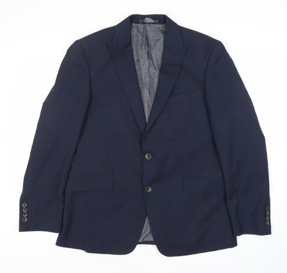 Marks and Spencer Men's Blue Blazer, Size L, Short Length