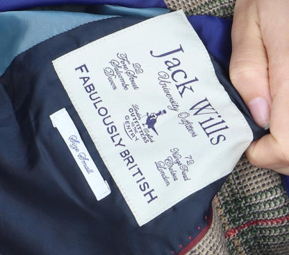 Jack Wills Men's Multicoloured Plaid Slim Fit Blazer