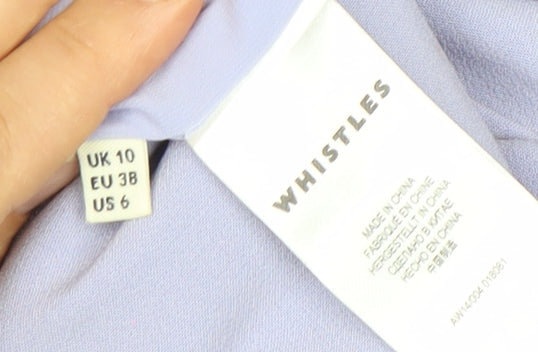 Whistles Women’s Blue Jumpsuit, Size 10, Elegant Formal Wear