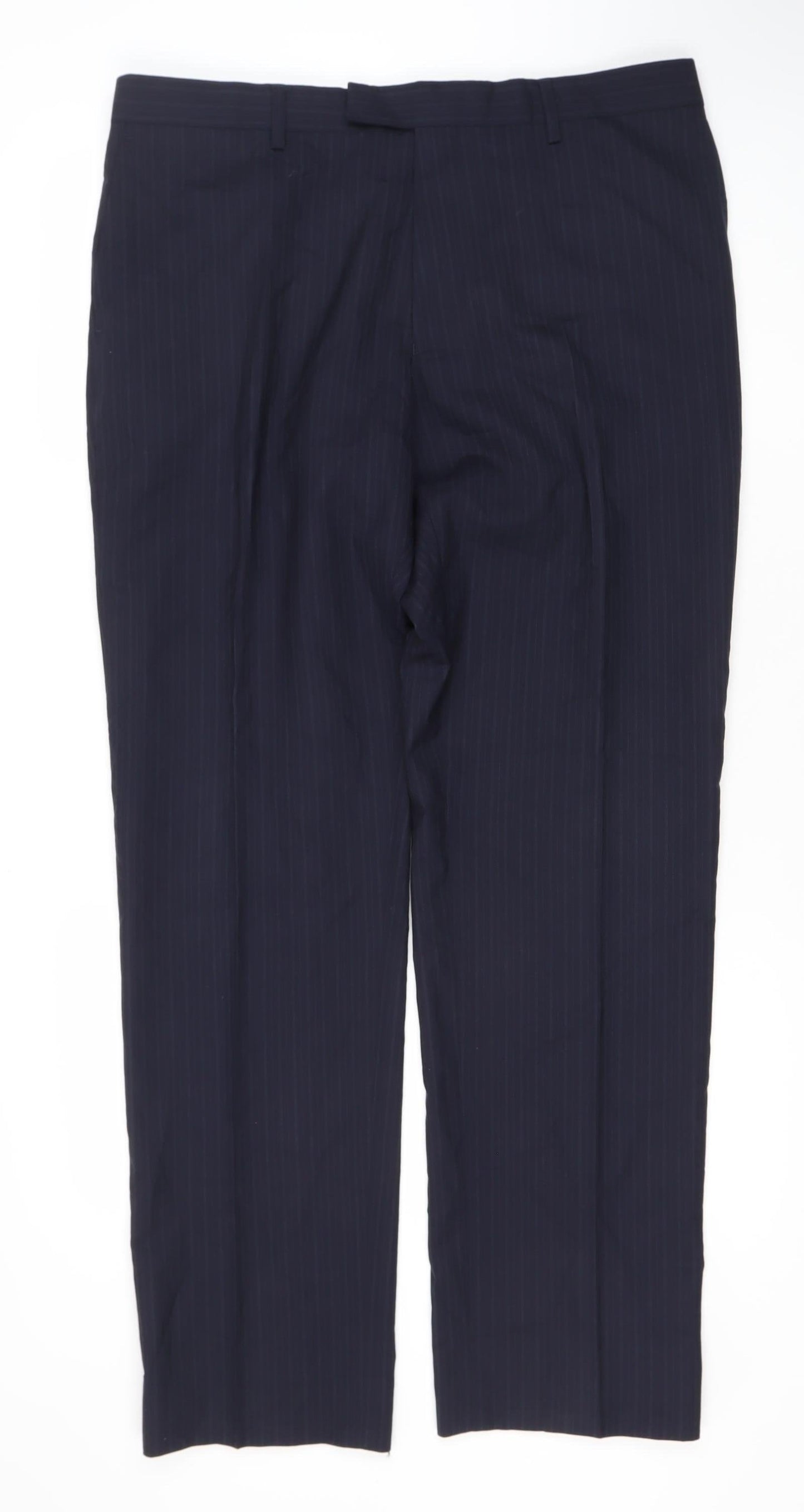 Jaeger Men's Black Striped Dress Pants 36R