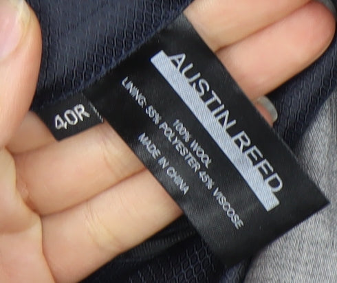 Austin Reed Men's Grey Blazer 40R Single-Breasted Notch