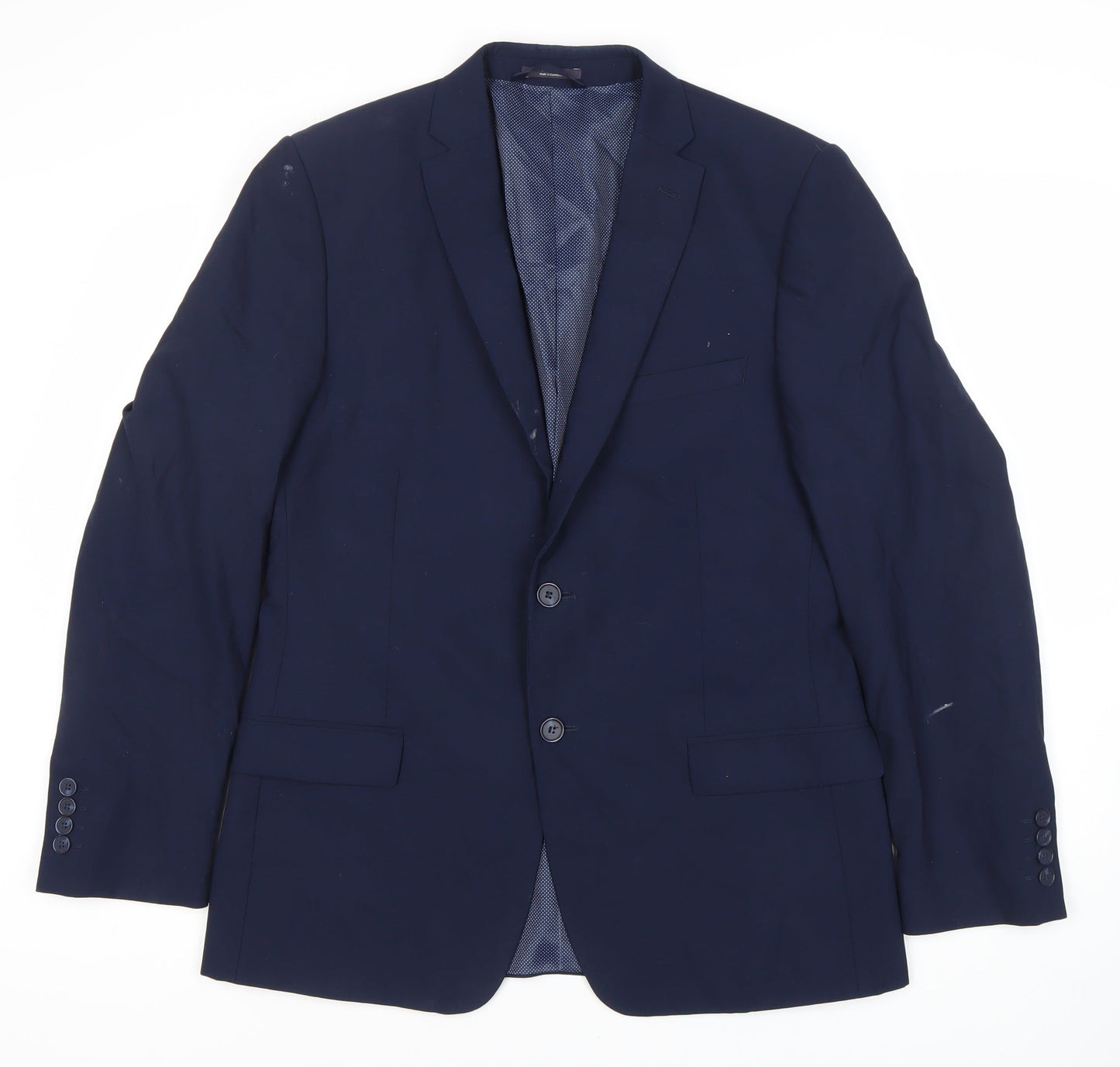 Mens UK Size 40 Marks and Spencer Regular Blue Suit Jacket