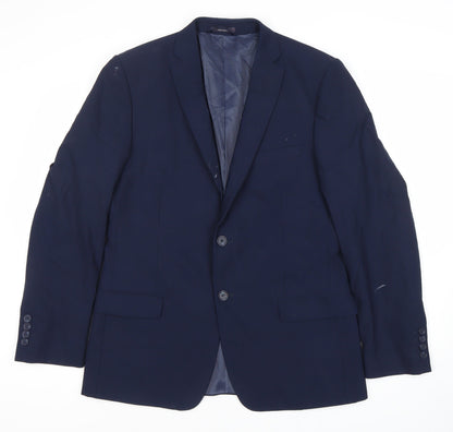 Mens UK Size 40 Marks and Spencer Regular Blue Suit Jacket