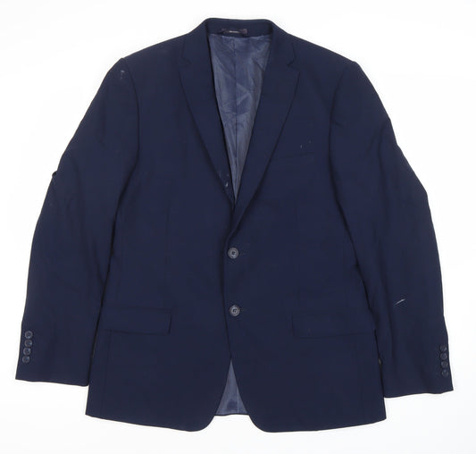 Mens UK Size 40 Marks and Spencer Regular Blue Suit Jacket