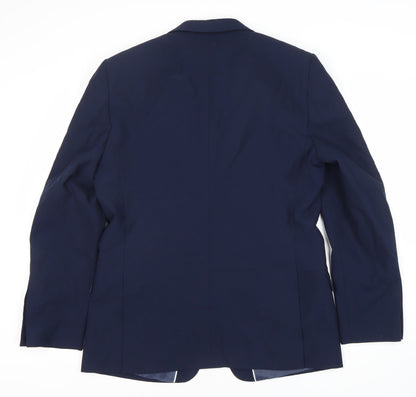 Mens UK Size 40 Marks and Spencer Regular Blue Suit Jacket