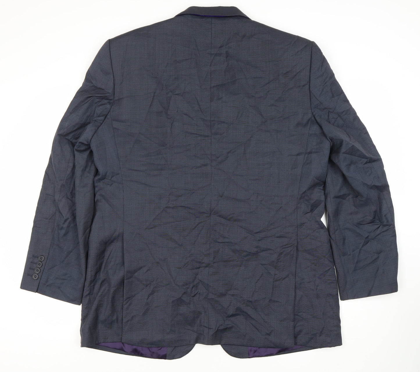 Angelico Men's Blue Wool Blazer 44 Regular Fit