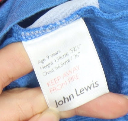 John Lewis Boys Blue Cotton Animal Print T-Shirt, 9 Years
