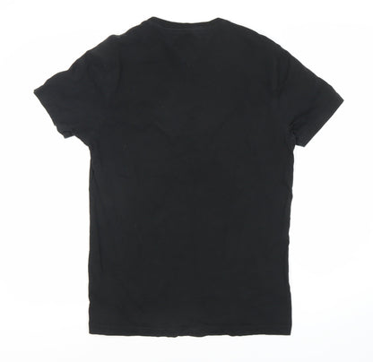 Tommy Jeans Men's Black Crew Neck T-Shirt - Size M