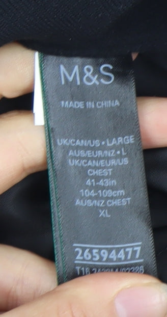 Mens UK Size L Marks and Spencer Black Basic Jacket
