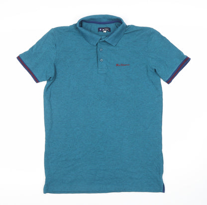 Ben Sherman Boys Blue Polo Shirt, Size 14-15 Years