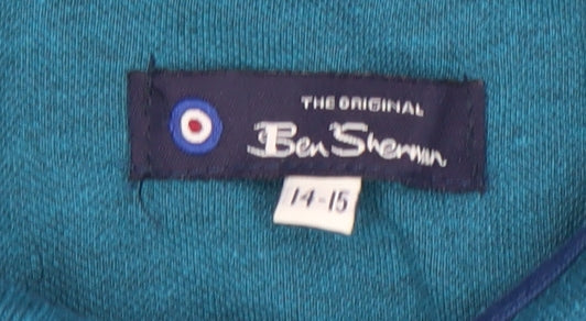 Ben Sherman Boys Blue Polo Shirt, Size 14-15 Years