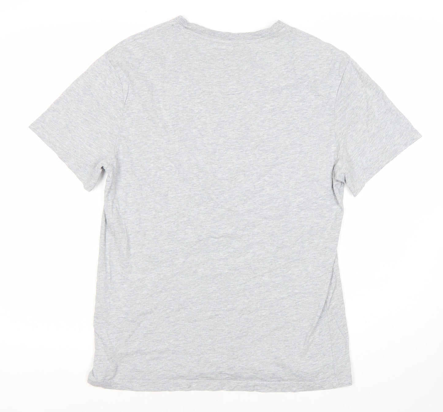 Levi's Men's Grey Cotton Crew Neck Logo T-Shirt