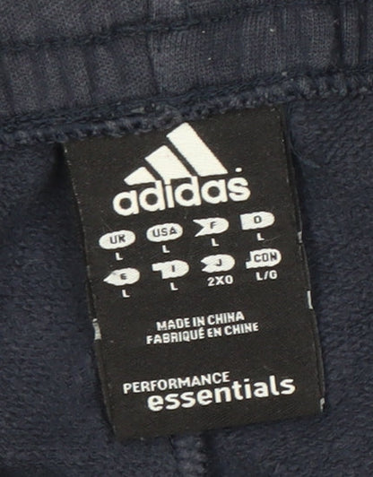 Adidas Men's Blue Track Pants L Gym Jogging