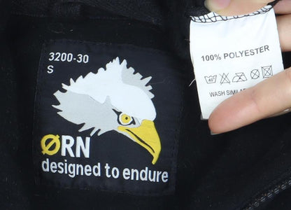 ØRN Men's Black Fleece Jacket, Size S, Casual