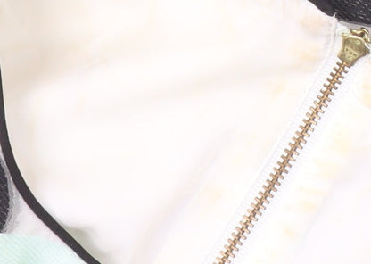 Coast Women's Black White Geometric A-Line Dress Size 16