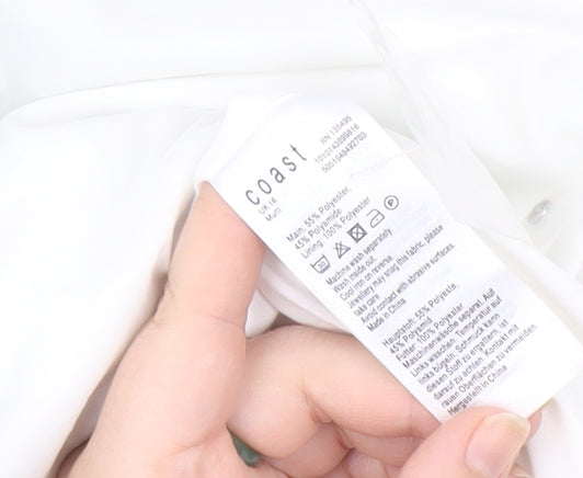 Coast Women's Black White Geometric A-Line Dress Size 16