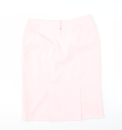 BHS Women's Pink Midi Pencil Skirt Size 12