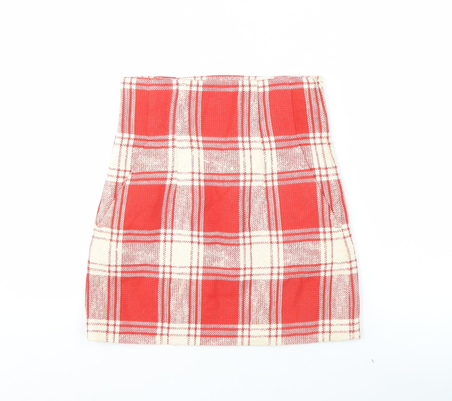 Womens UK Size XS Zara Straight & Pencil Tweed Skirt