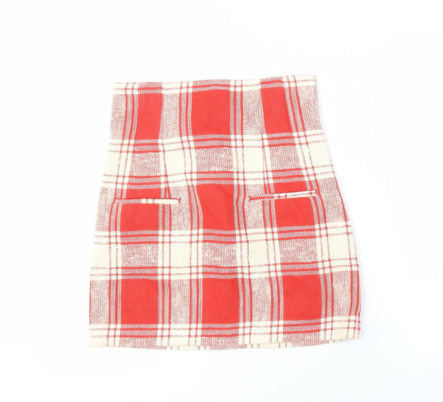 Womens UK Size XS Zara Straight & Pencil Tweed Skirt