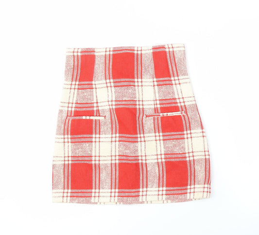 Womens UK Size XS Zara Straight & Pencil Tweed Skirt